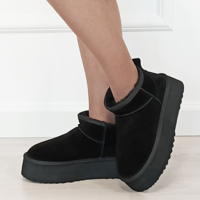 Ghete negre din piele naturala 6391 113