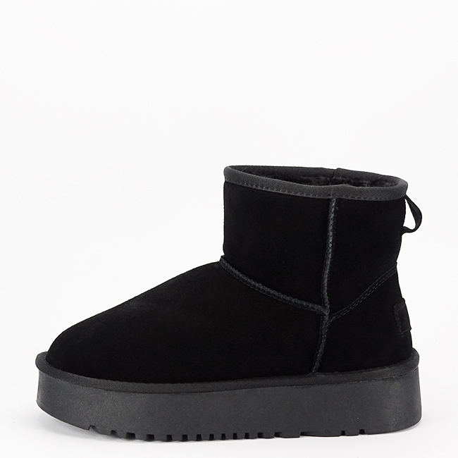 Ghete negre din piele naturala NN605 117 [2]