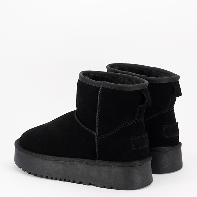Ghete negre din piele naturala NN605 117 [9]