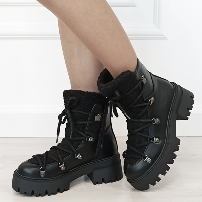 Ghete negre imblanite 9655 115