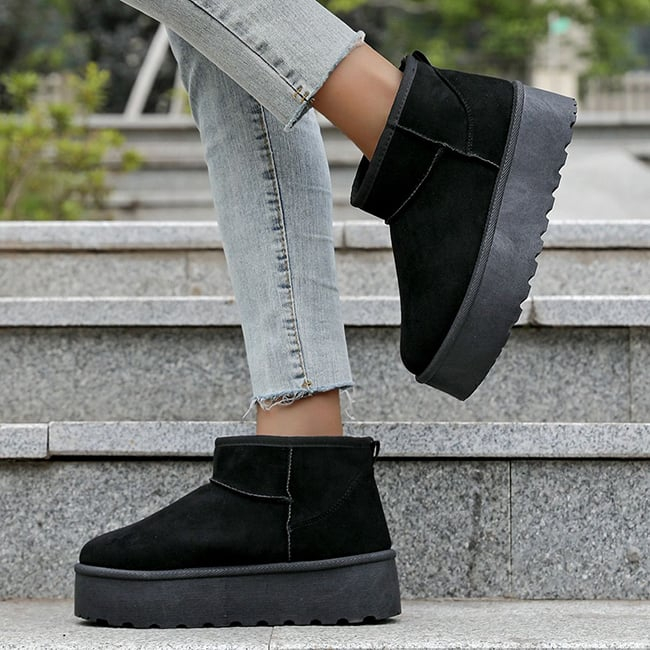 Ghete negre imblanite cu talpa groasa LT33-43 112 [1]