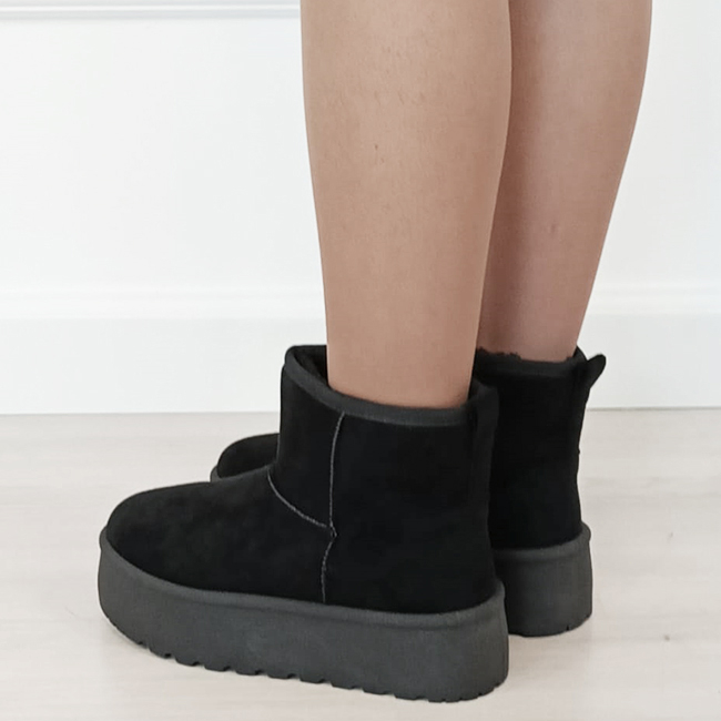 Ghete negre imblanite cu talpa groasa LT33-45 111 [3]