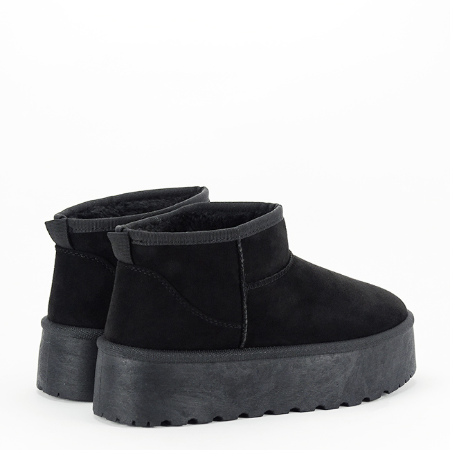 Ghete negre tip UGG cu talpa groasa 333-78 116 [6]