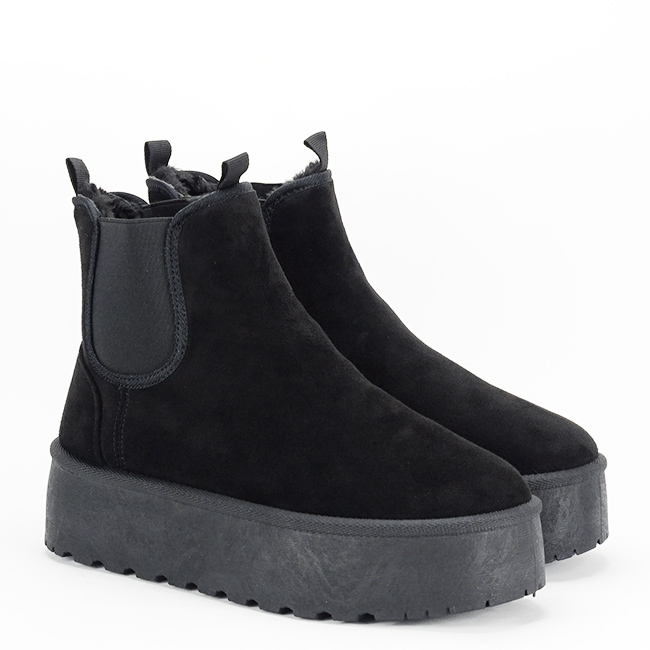 Ghete negre tip UGG cu talpa groasa LT33-16 111 [6]