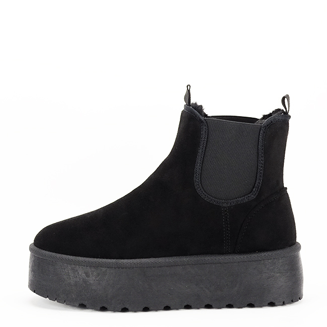 Ghete negre tip UGG cu talpa groasa LT33-16 111