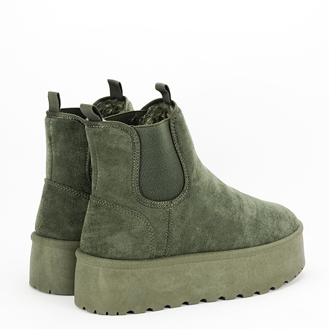 Ghete verzi tip UGG cu talpa groasa LT33-16 111 [5]