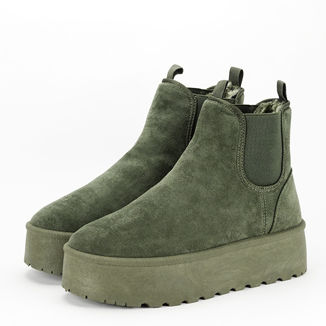 Ghete verzi tip UGG cu talpa groasa LT33-16 111 [2]