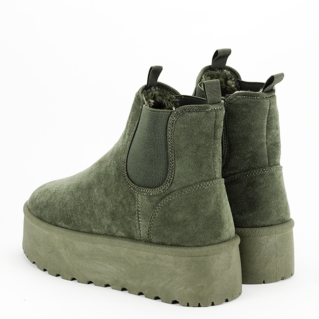 Ghete verzi tip UGG cu talpa groasa LT33-16 111 [3]