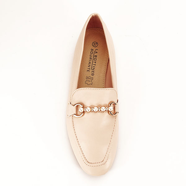 Mocasini bej cu perle Meredith M2 [7]