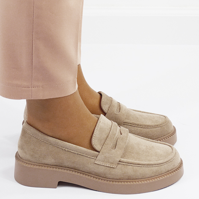 Mocasini bej inchis de tip loafers 1858 02 [7]