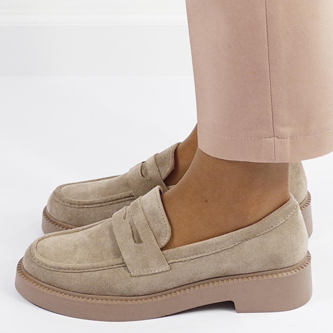 Mocasini bej inchis de tip loafers 1858 02 [3]