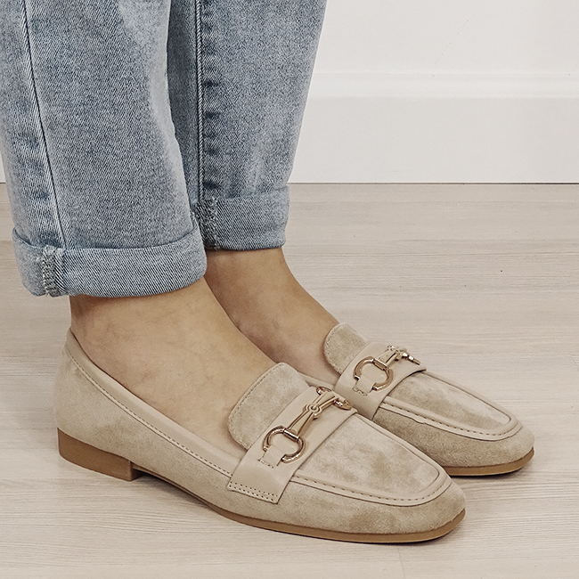 Mocasini bej de tip loafers 9736 01 [6]