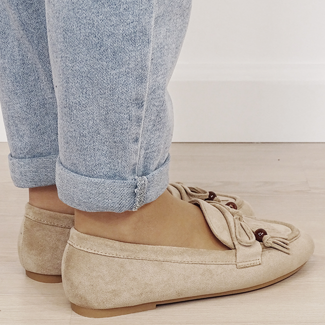 Mocasini bej de tip loafers DXJ1530 02 [5]