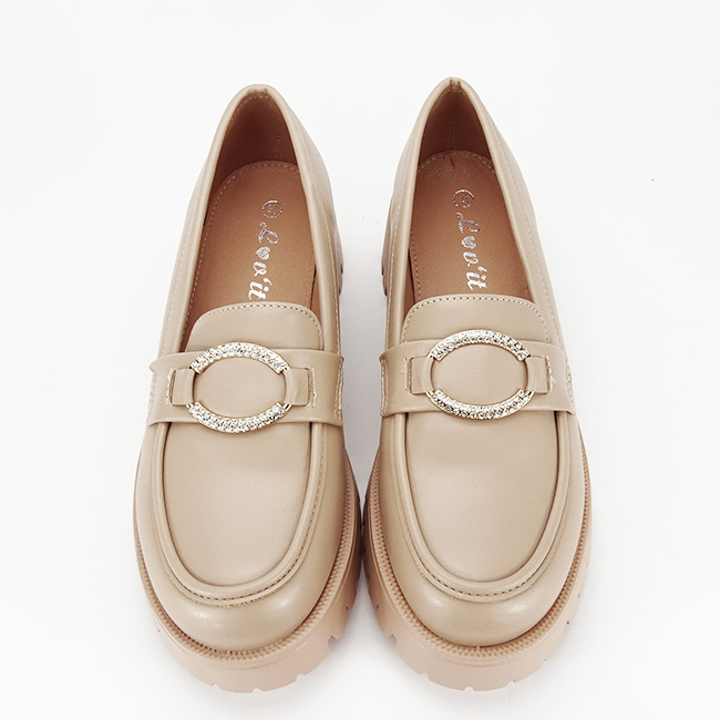 Mocasini bej de tip loafers FN653 M2 [7]