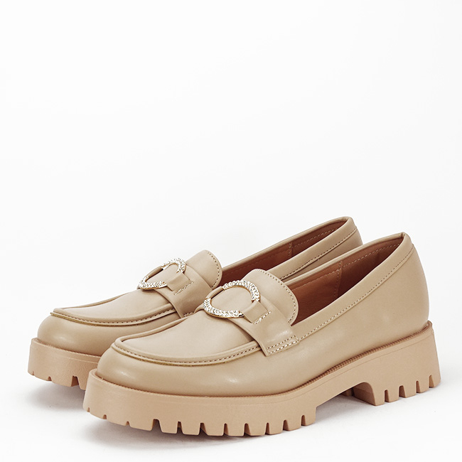 Mocasini bej de tip loafers FN653 M2 [2]