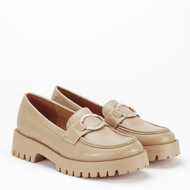 Mocasini bej de tip loafers FN653 M2 [6]
