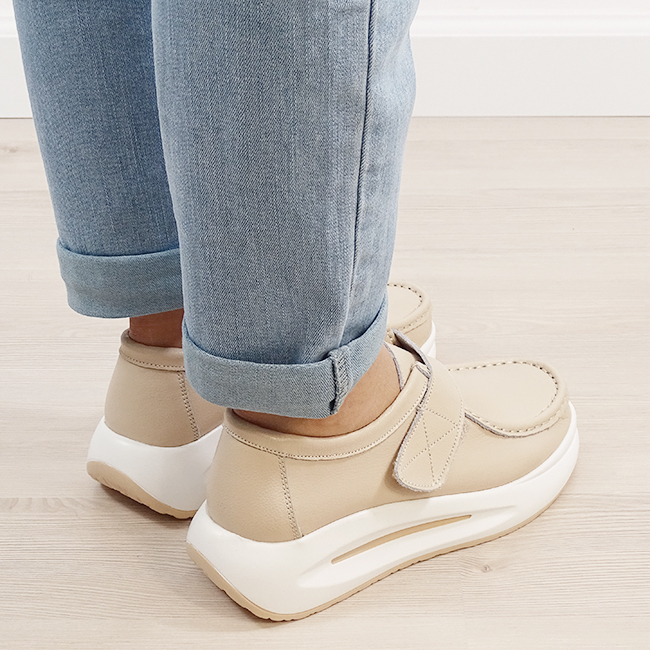 Mocasini bej din piele naturala WKS01 M7 [5]