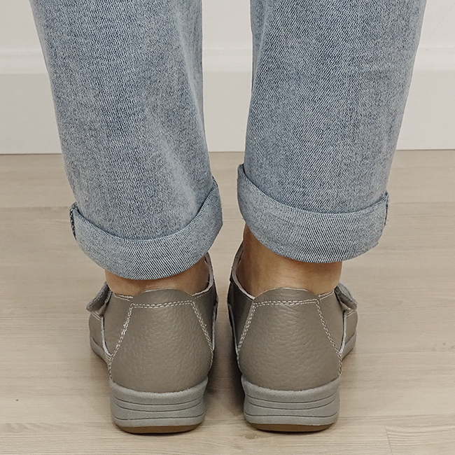 Mocasini gri din piele naturala 5085. M3 [4]