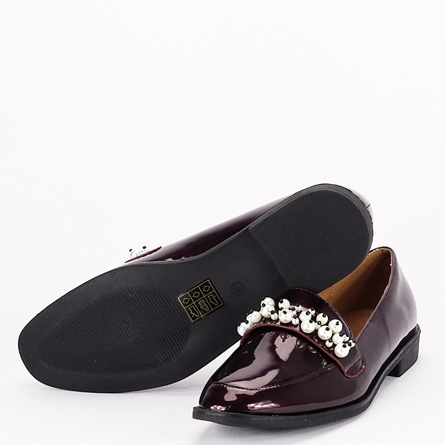 Mocasini lacuiti visinii de tip loafers B331 01 [7]