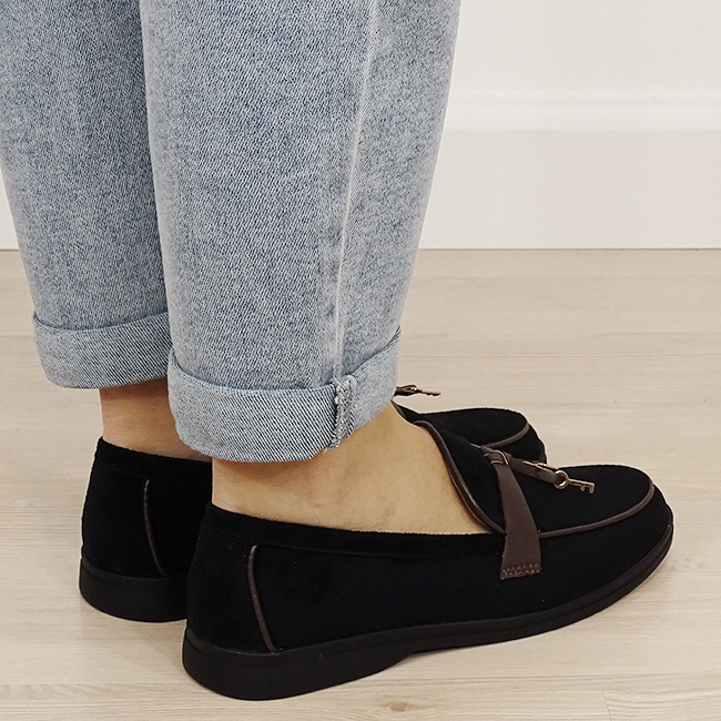 Mocasini negri de tip loafers 1502 01 [5]