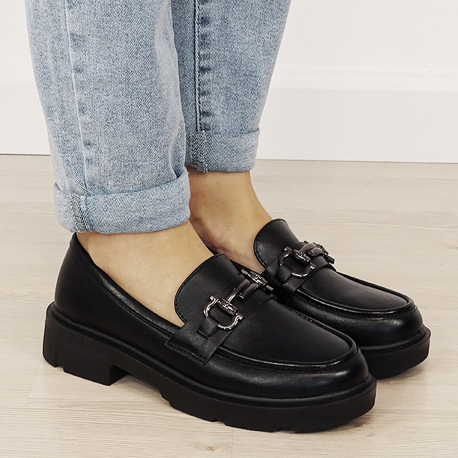 Mocasini negri de tip loafers DYH9893 01 [6]