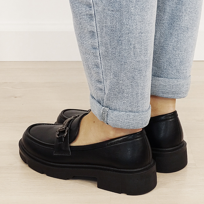 Mocasini negri de tip loafers DYH9893 01 [3]