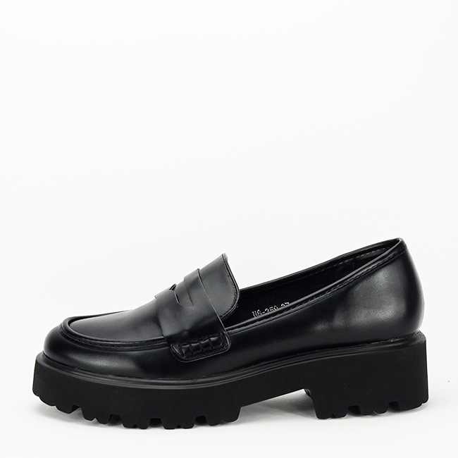 Mocasini negri de tip loafers H8-359 M2