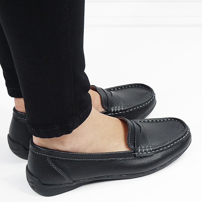 Mocasini negri din piele naturala 5128 M4 [3]