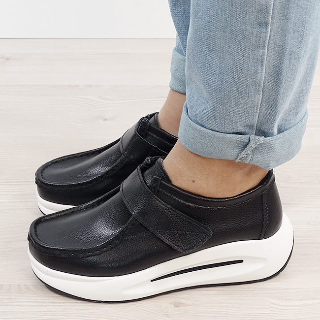 Mocasini negri din piele naturala WKS01 M7 [2]