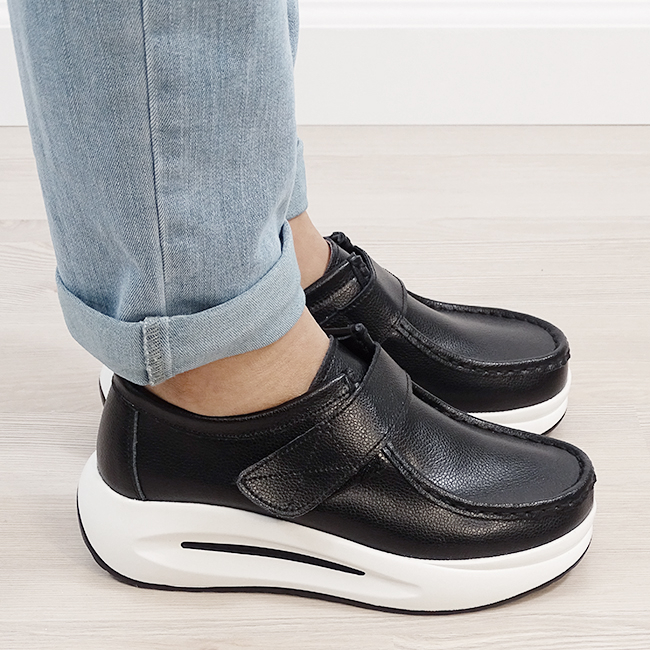 Mocasini negri din piele naturala WKS01 M7 [6]