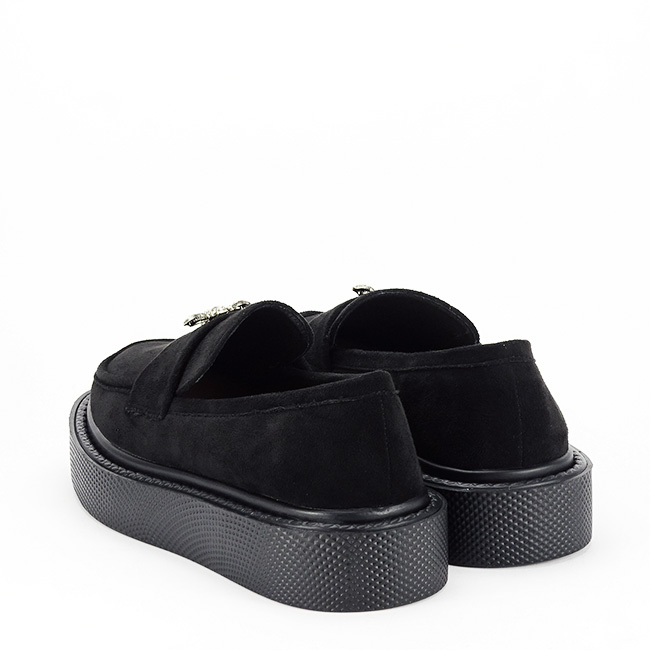 Mocasini negri din velur 6680 M2 [3]