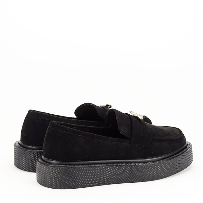 Mocasini negri din velur 6680 M2 [5]