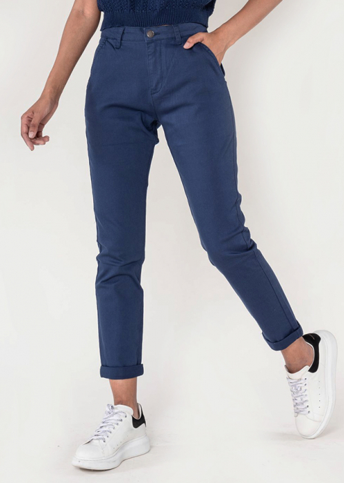 Pantaloni bleumarin Chino Nina Carter J250 M10 [3]