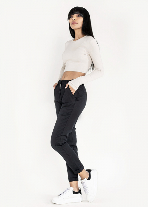 Pantaloni negri Chino Nina Carter J250 M10 [4]