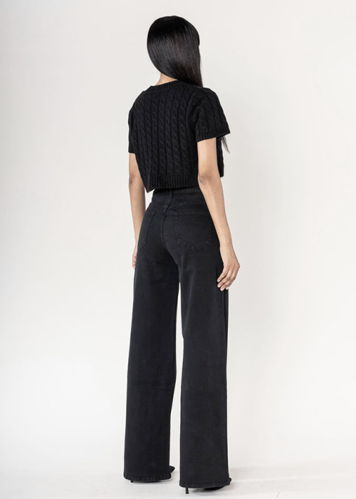 Pantaloni negri Evazati Nina Carter J251-1 M9 [5]