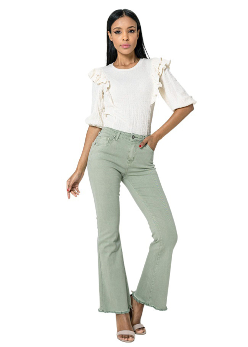 Pantaloni verzi Evazati Nina Carter J230-22 M7 [2]