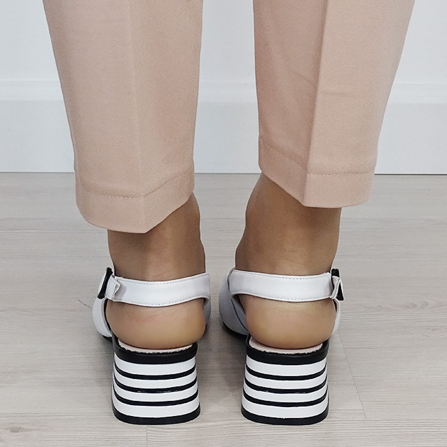 Pantofi albi comozi din piele naturala BY6888-2 02 [4]