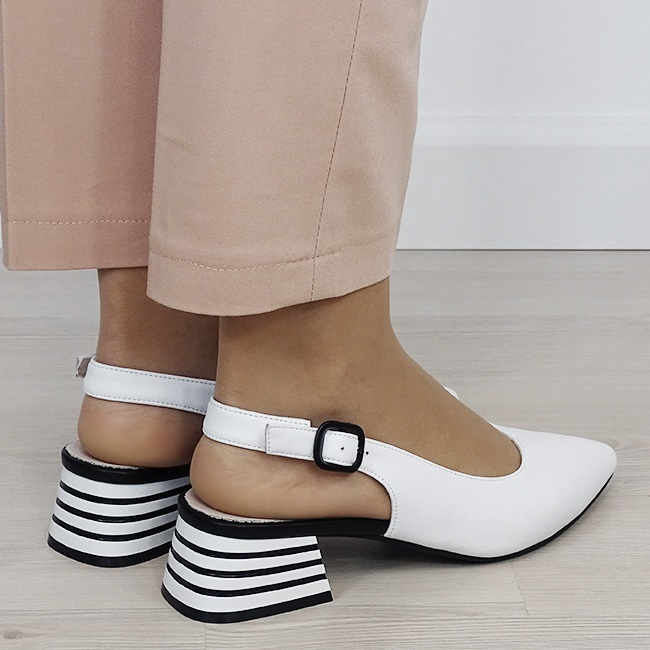 Pantofi albi comozi din piele naturala BY6888-2 02 [5]