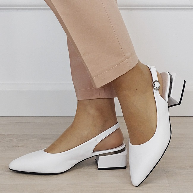 Pantofi albi comozi din piele naturala BY6889-5 02 [2]