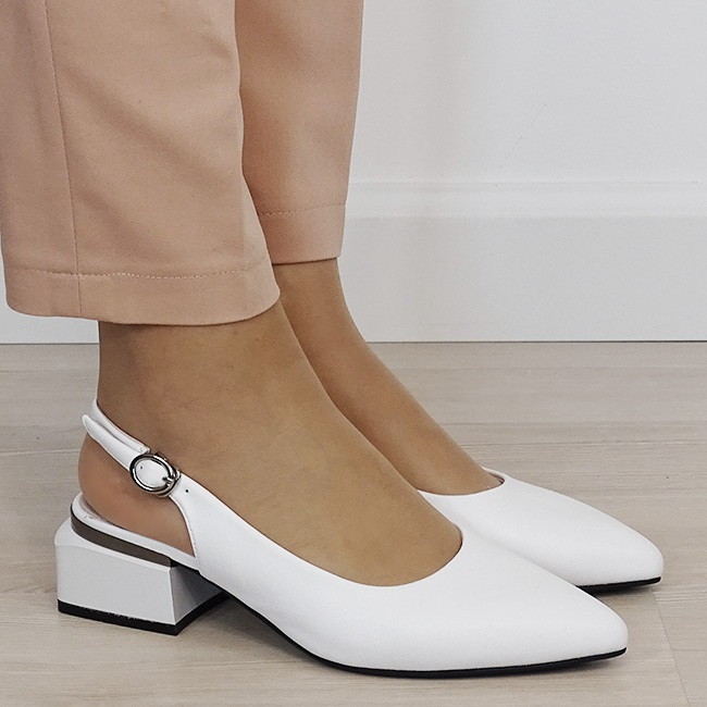 Pantofi albi comozi din piele naturala BY6889-5 02 [6]