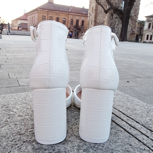 Pantofi albi cu imprimeu Larra 02 [5]