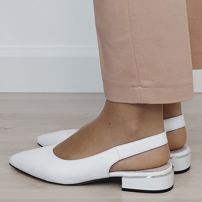 Pantofi albi decupati din piele naturala BY6943-2 03 [3]