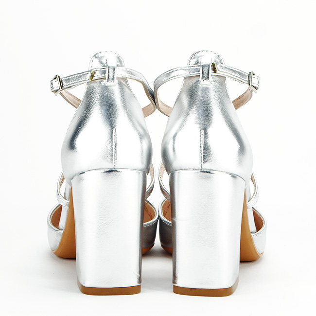 Pantofi argintii eleganti 8710 04 [4]
