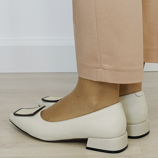 Pantofi bej deschis comozi din piele naturala BY6921-2 03 [3]