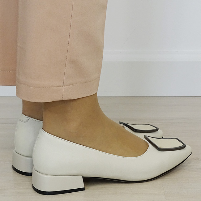 Pantofi bej deschis comozi din piele naturala BY6921-2 03 [5]