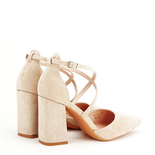 Pantofi bej eleganti 8709 04 [5]