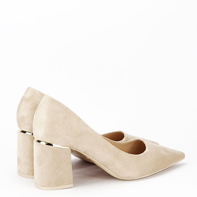 Pantofi bej de dama eleganti YES-1808 02 [7]