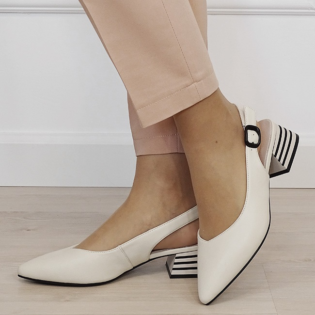 Pantofi crem comozi din piele naturala BY6888-4 02 [2]