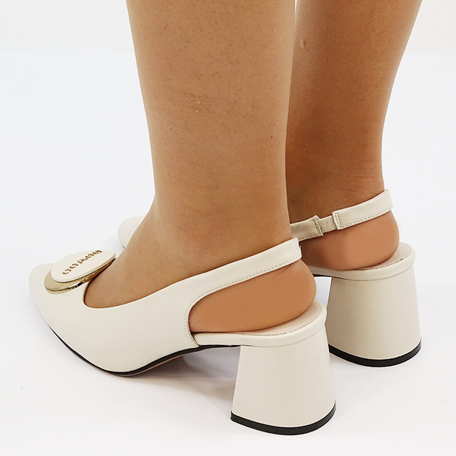 Pantofi crem eleganti din piele naturala BY6887-2 03 [4]