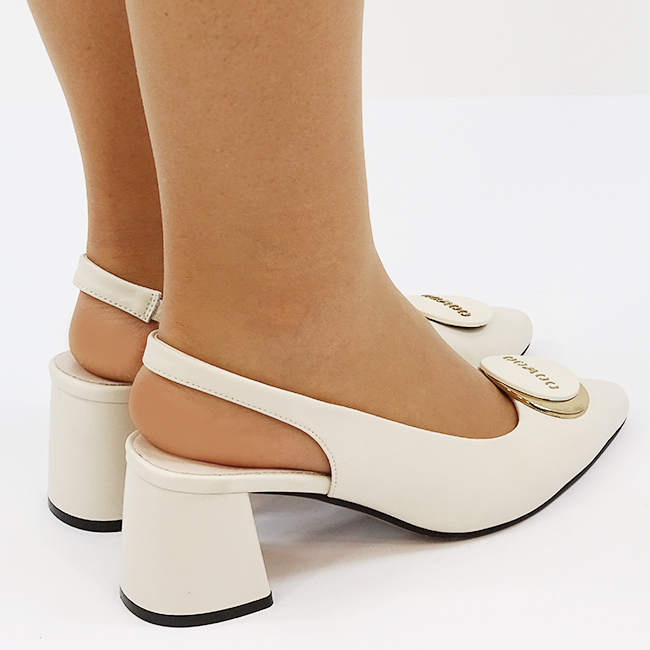 Pantofi crem eleganti din piele naturala BY6887-2 03 [6]
